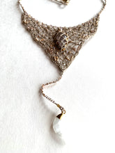 Vintage Rose-gold Necklace with Rose Quartz