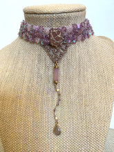 Beaded Lace Chocker with Healing Crystals