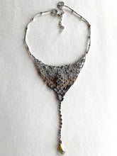 Multi Silver Lace Necklace with Labradorite
