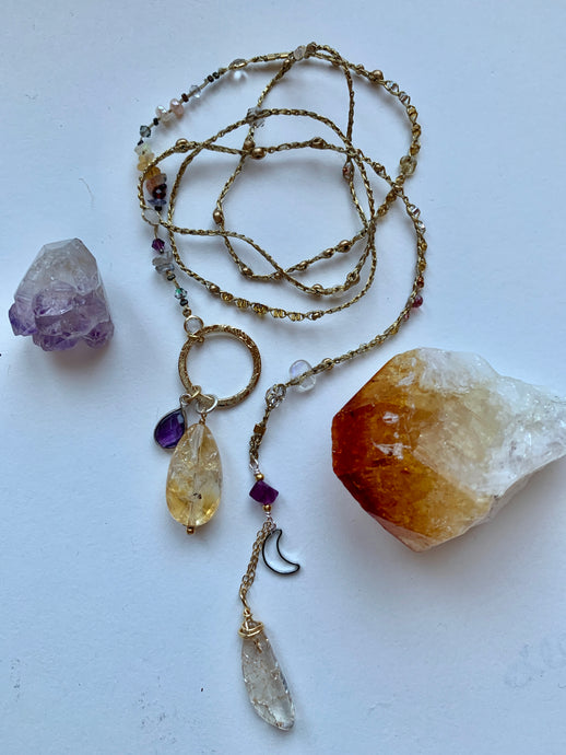 Citrine Drop Med. Length Lariat