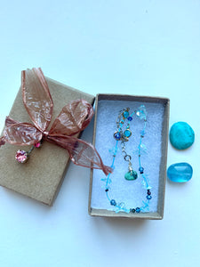 Blue Topaz Bracelet with Turquoise