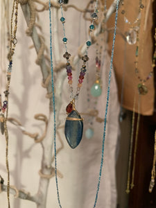 Blue Kyanite adjustable necklace