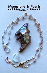 Gemini Moonstone Necklace