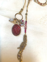 Ruby Necklace with Gold Tussle