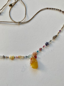 Yellow Opal 7chakras Necklace