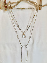 Clear Quartz with Moonstone adjustable necklace
