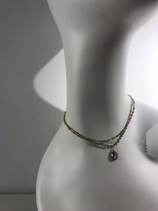 Labradorite Teardrop Layered Necklace