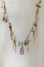 Pink Sapphire Whimsical  Necklace
