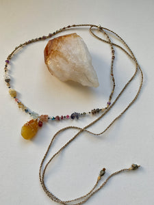 Yellow Opal 7chakras Necklace