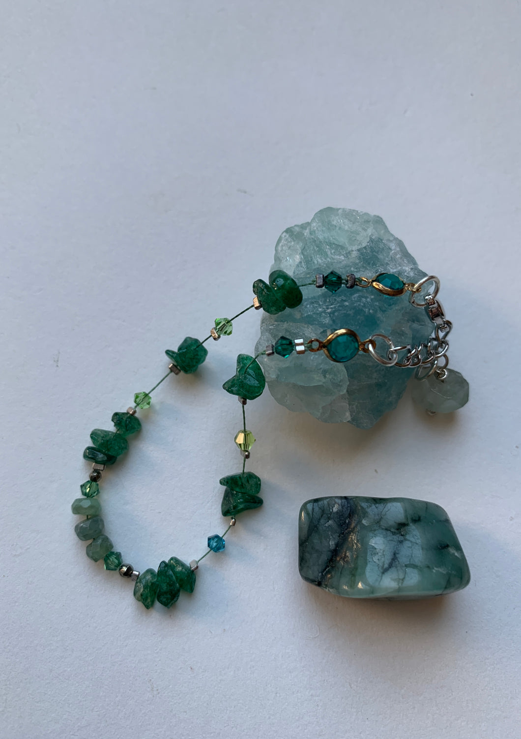 Emerald Bracelet with Fluorite