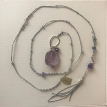 A+ Amethyst Necklace With Silver Tassel