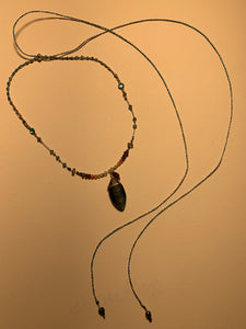 Blue Kyanite adjustable necklace