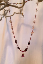 Capricorn necklace with Garnet and Quartz