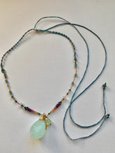 Blue Chalcedony 7 chakras necklace