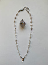Aries White Topaz Necklace w/Black Diamond