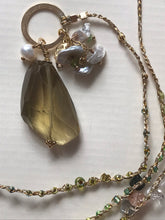 AAA Grade Green Quartz Necklace With White Pearl