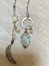 Moonstone Necklace with White Topaz