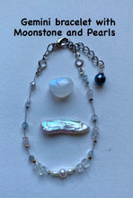 Gemini bracelet with Moonstone 