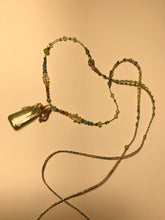 Green Amethyst 7chakras adjustable necklace