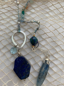 Lapis Lazuli Necklace with Blue Kyanite