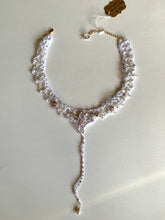 Floral Lace Lariat with Pearls