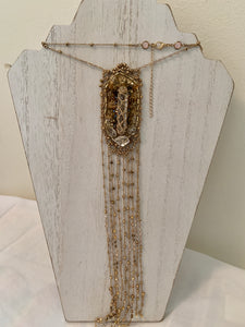 Brooch Fringe Necklace